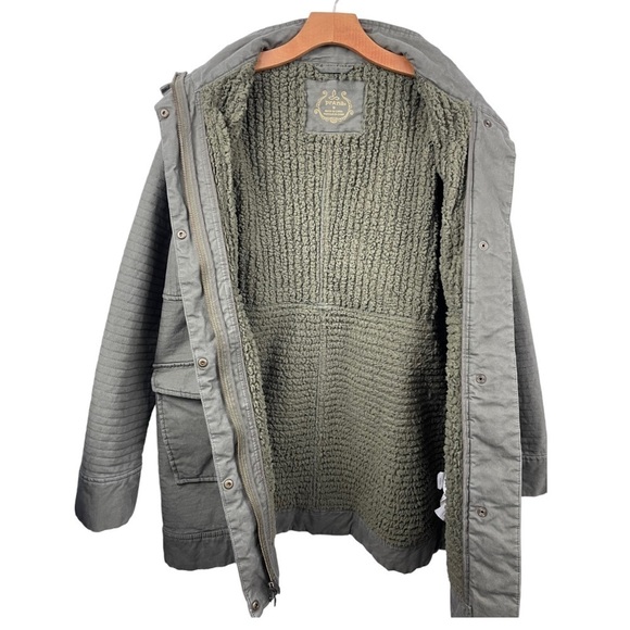 Prana Trip Military Green Plush Lined Organic Cotton Stretch Jacket Size M - Picture 7 of 12